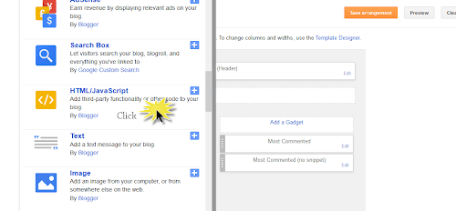 Cara Memasang widget Instagram di Blogger 6 Memasukan widget ke dalam template Blogger