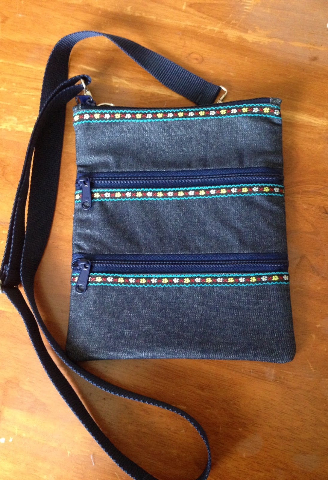 Heart of Mary Triple Zip Crossbody Bag