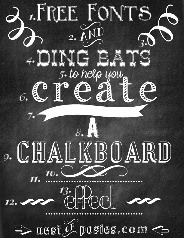 chalkboard fonts