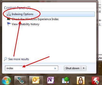 Search Indexing Option