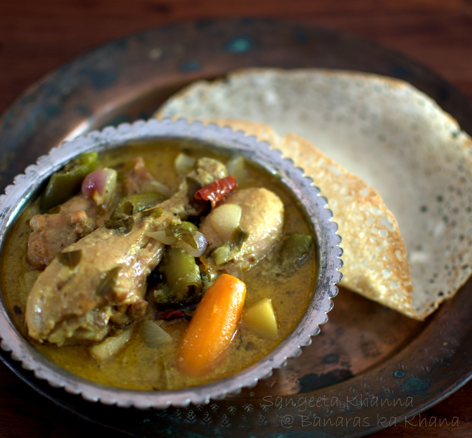 banaras ka khana kerala chicken stew with appam food for