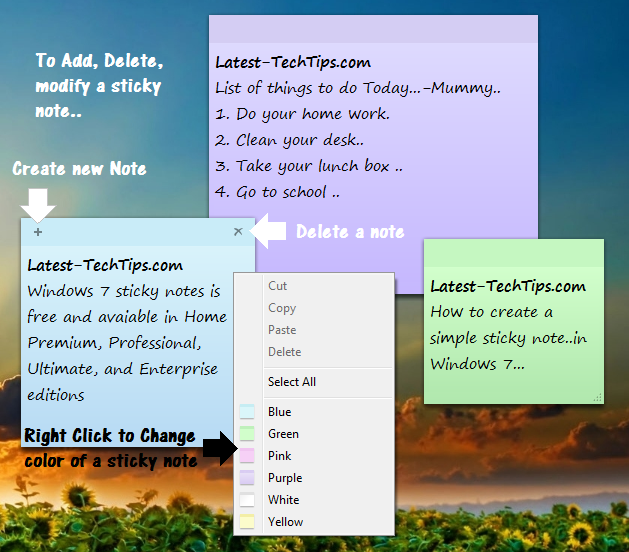 change font in sticky notes
