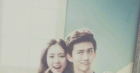 Lee Yeon Hee: Taecyeon and Lee Yeon Hee pose for a playful wedding