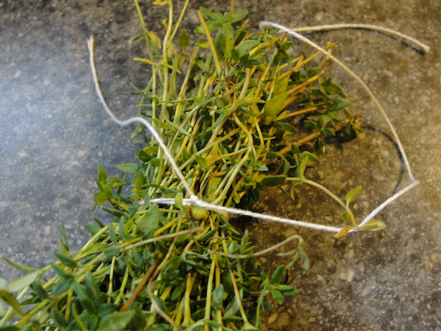 tying up thyme