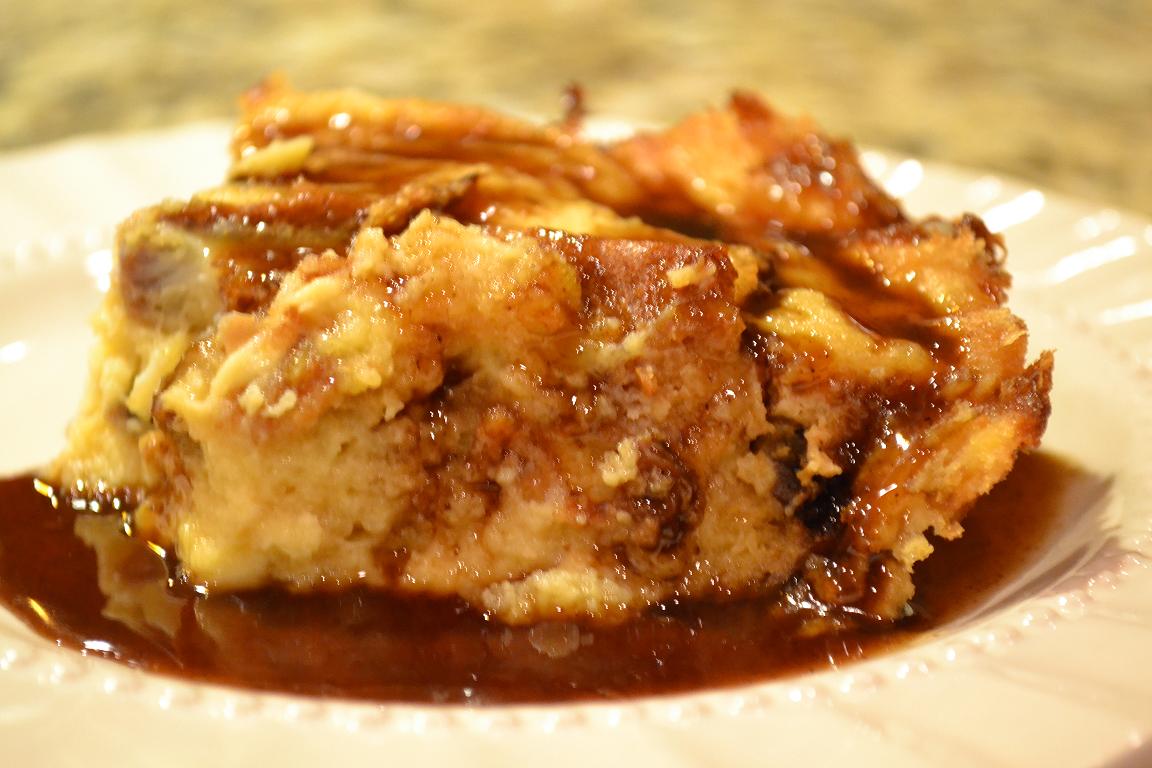 Act Fast Chef Bread Pudding with Cinammon Syrup
