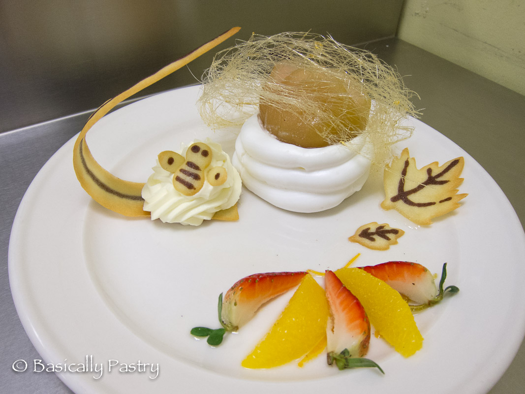 Basically Pastry Week 36 Meringue Poached Pear