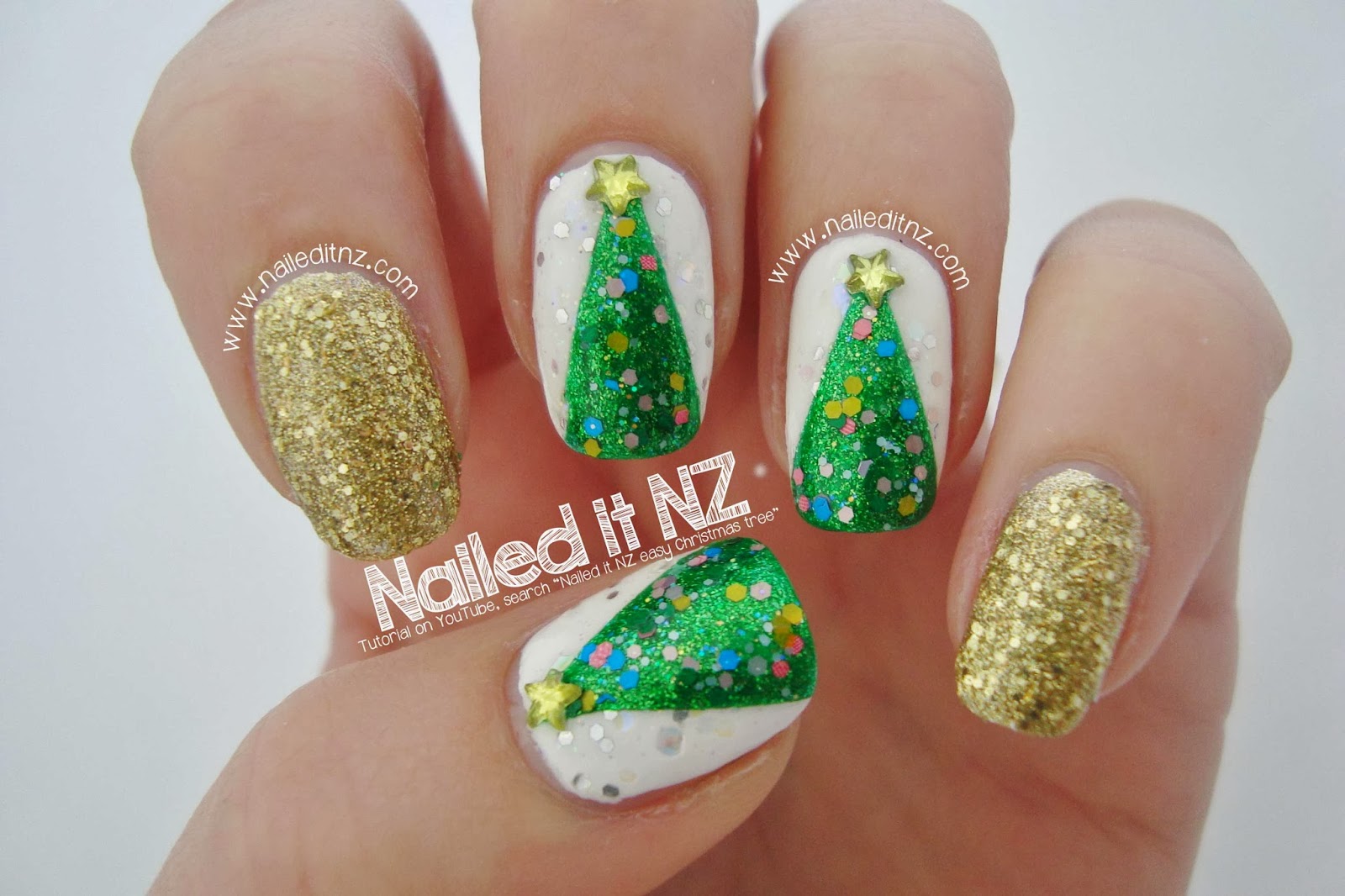 1. "Palm Tree Nail Art Tutorial with Christmas Decorations" - wide 2