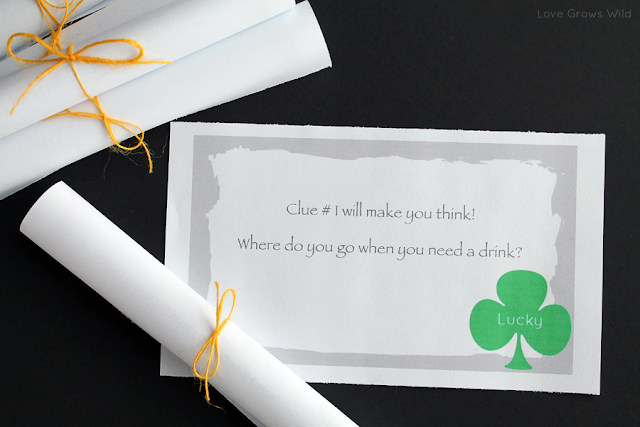 St. Patrick's Day Scavenger Hunt Activity and Free Printables by Love Grows Wild