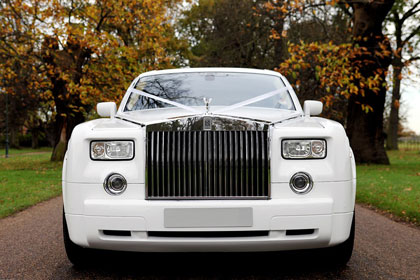 Sports Cars Rolls Royce Phantom White Wedding
