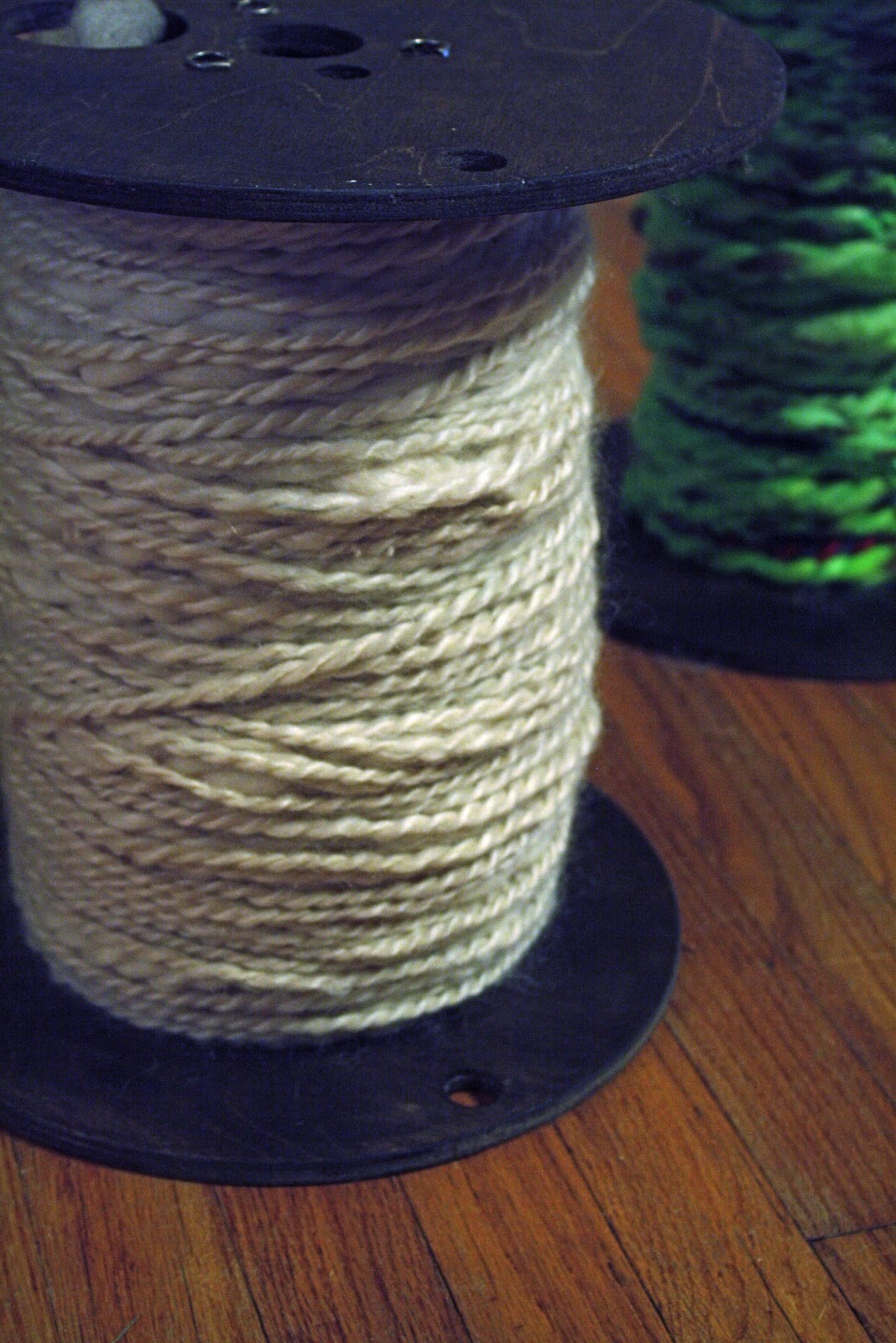 Dawning Dreams Blog DIY Giant Spinning Wheel Sewing Bobbin