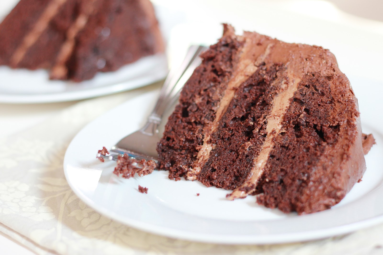 i wrestled a cupcake once Triple Layer Chocolate Fudge Cake