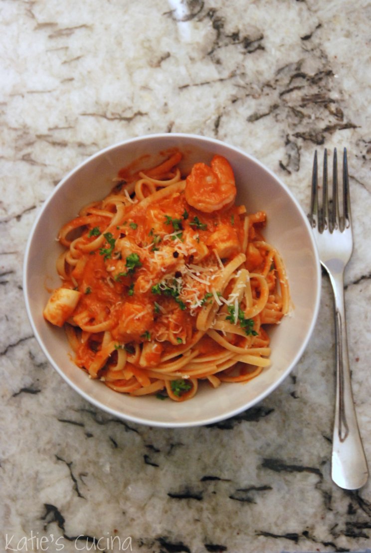 Shrimp and Bay Scallops with Spicy Vodka Sauce Katie's Cucina