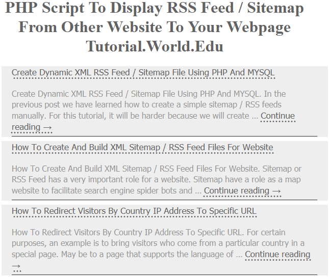 webpage to rss webpage to rss