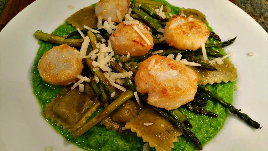 Napa Farmhouse 1885™ Ravioli with Asparagus, Green Pea Sauce & Sauteed