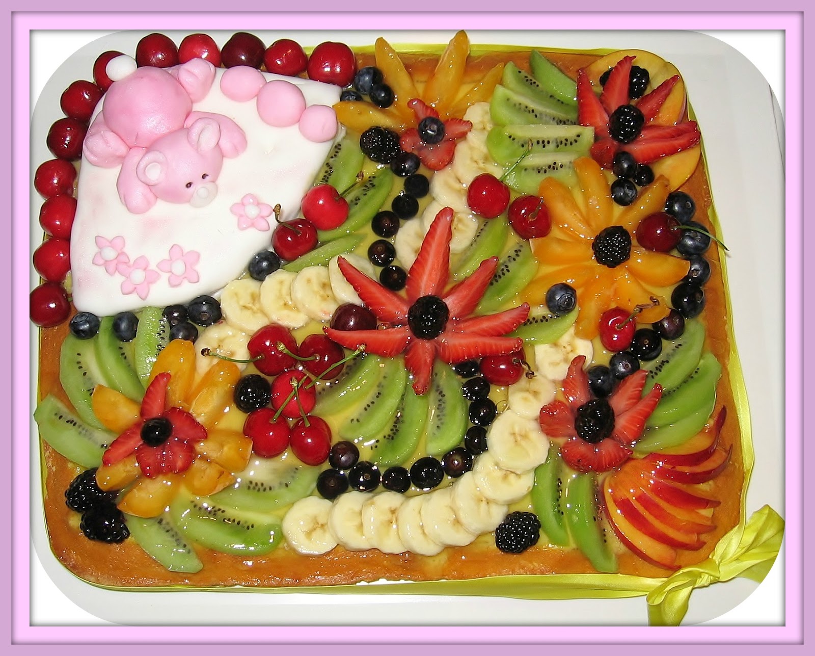 Risultati Immagini Per Torte Rettangolari Decorate Con Frutta Ricette Torte Alla Frutta Ricette Di Cucina
