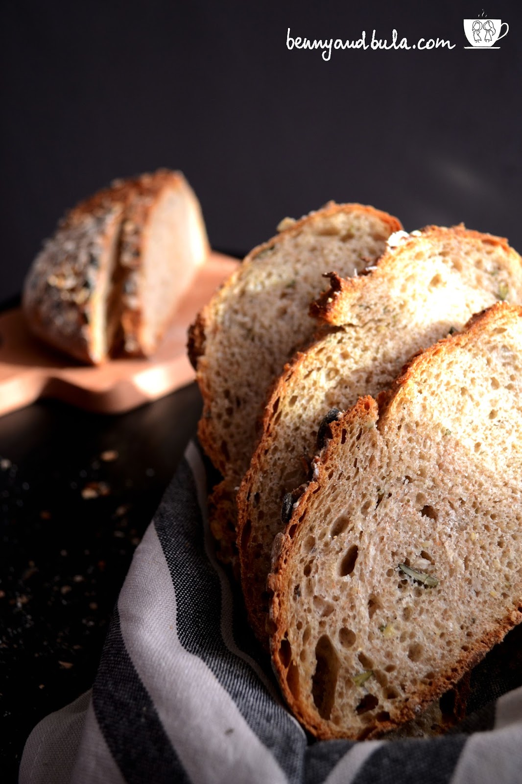 ricetta pane multicereali e semi/seeded multigrain bread recipe