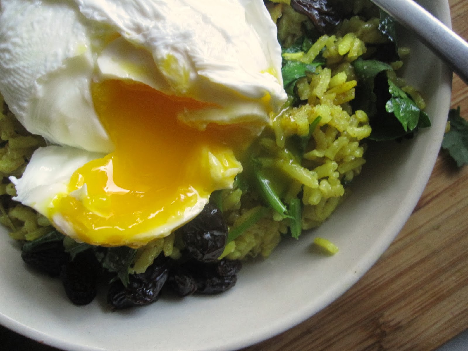 Makers and Bakers Cardamom Rice with Poached Egg