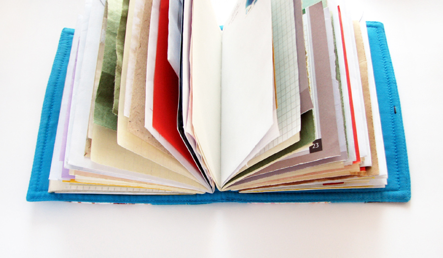 Lariata blog about handmade crafts and beading recycled envelope journal