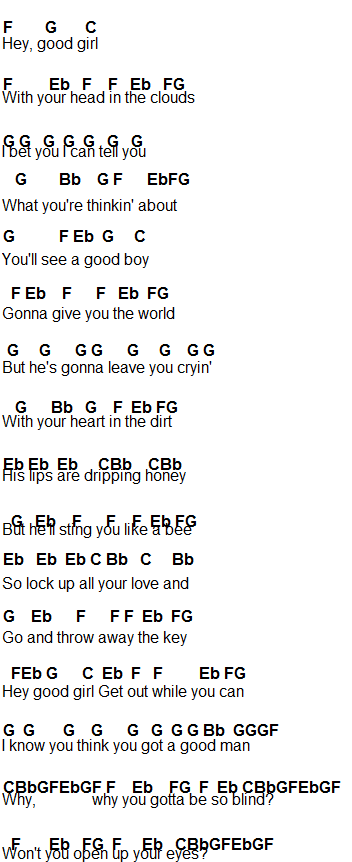 Flute Sheet Music Good Girl