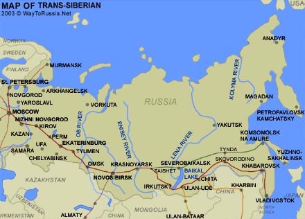 Russia Rivers Map Russia Rivers Map