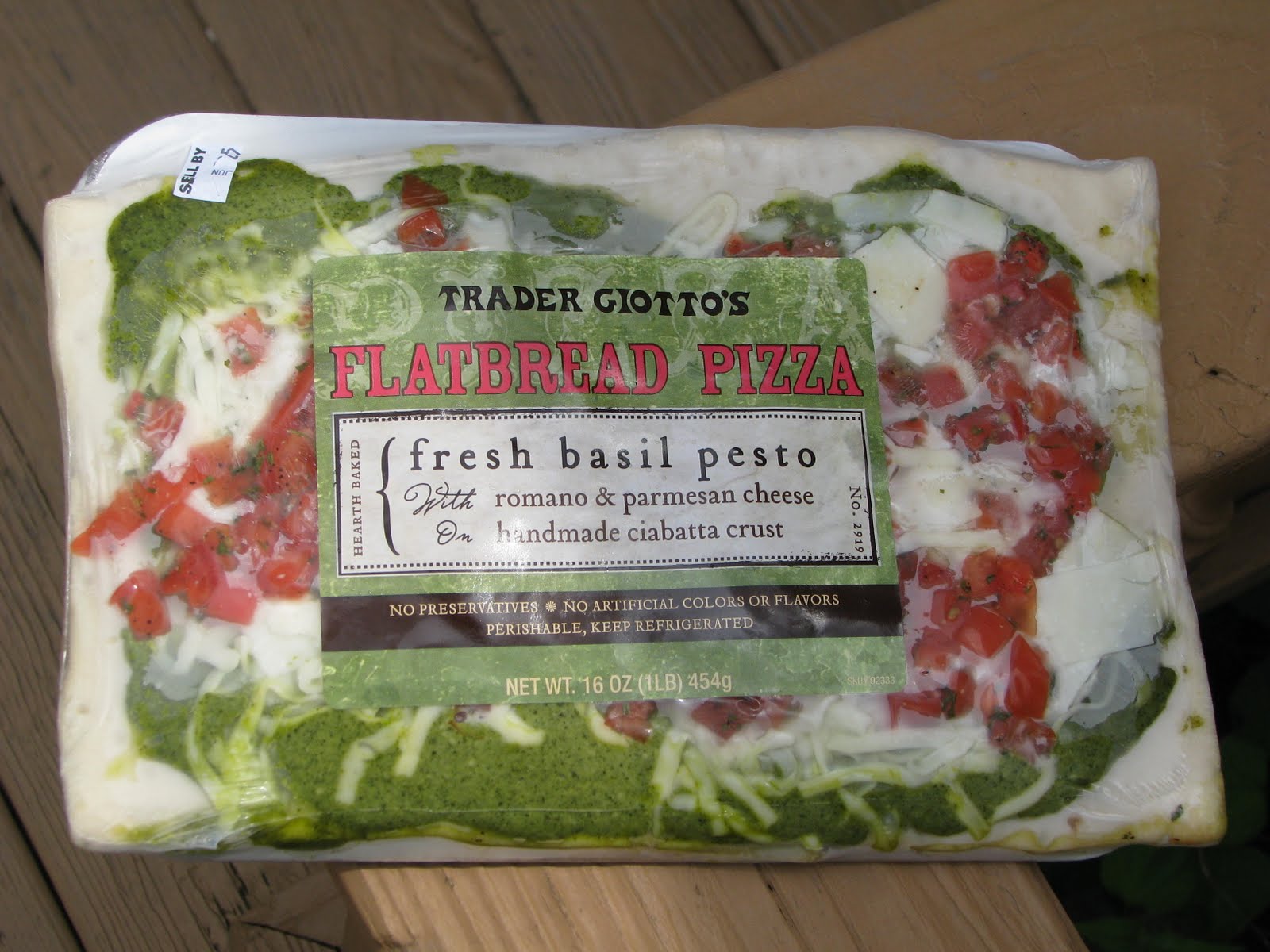 What's Good at Trader Joe's? Trader Giotto's Fresh Basil Pesto Flatbread Pizza
