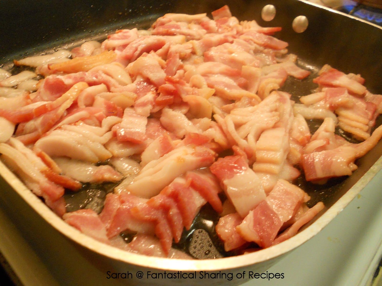 Fantastical Sharing of Recipes Creamy Bacon Fettuccine
