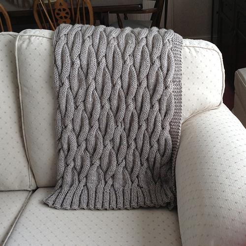 Daily Knitting Patterns: Chunky Aran Cable Blanket