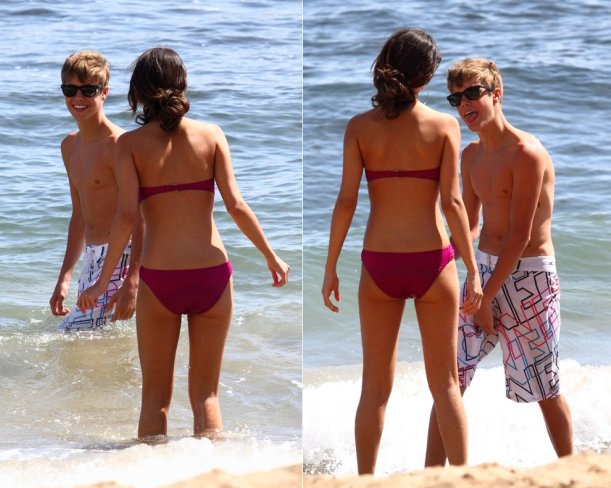 justin bieber and selena gomez beach. Selena Gomez#39;s Beach Date?