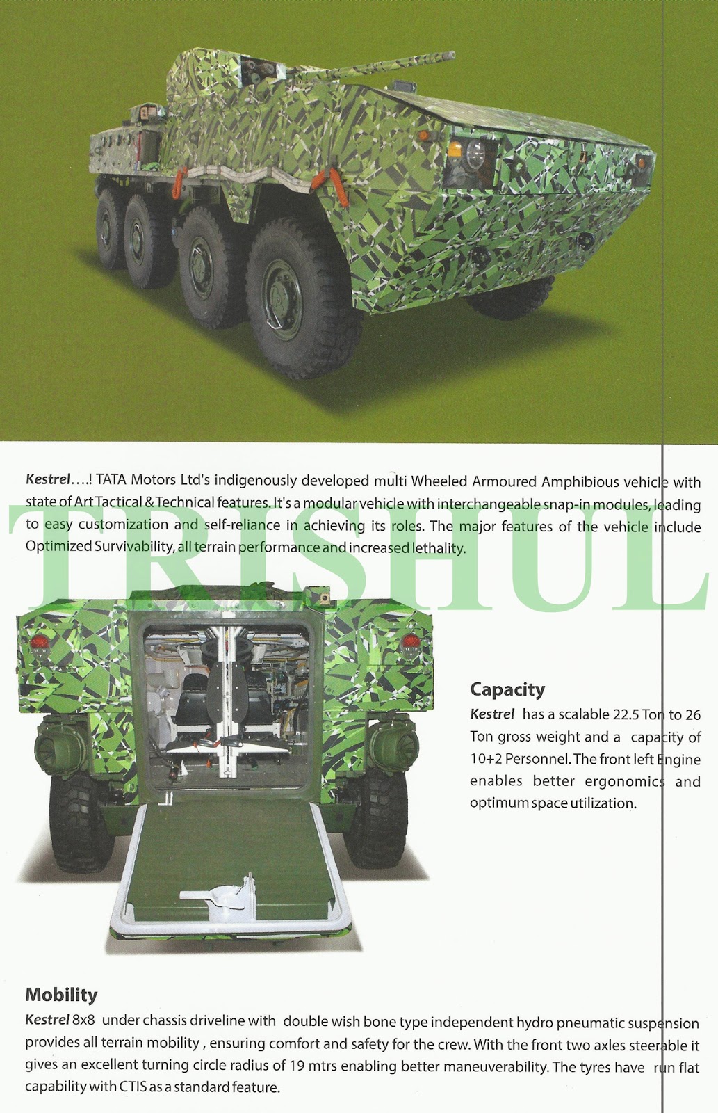 Technical Specifications of TATA Motors Kestrel