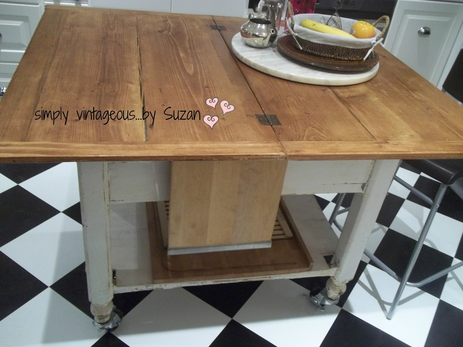 simply vintageous...by Suzan Adding height to a table