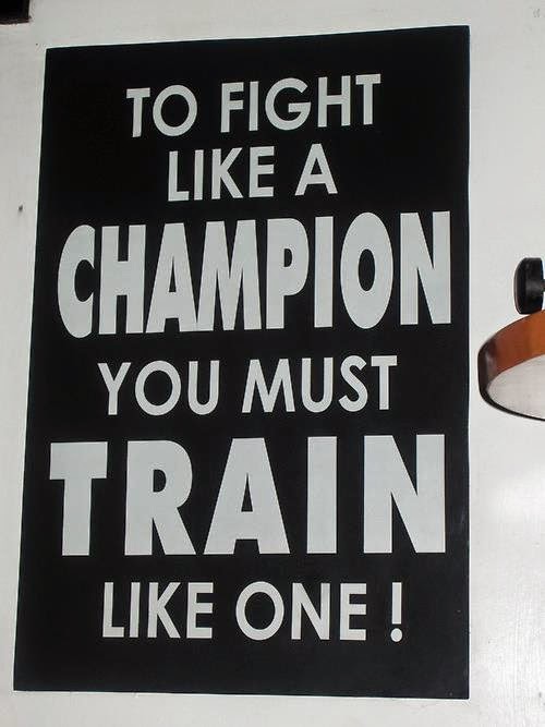 TO FIGHT LIKE A CHAMPION YOU MUST TRAIN LIKE ONE! - Quotes
