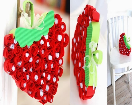 heart strawberry craft
