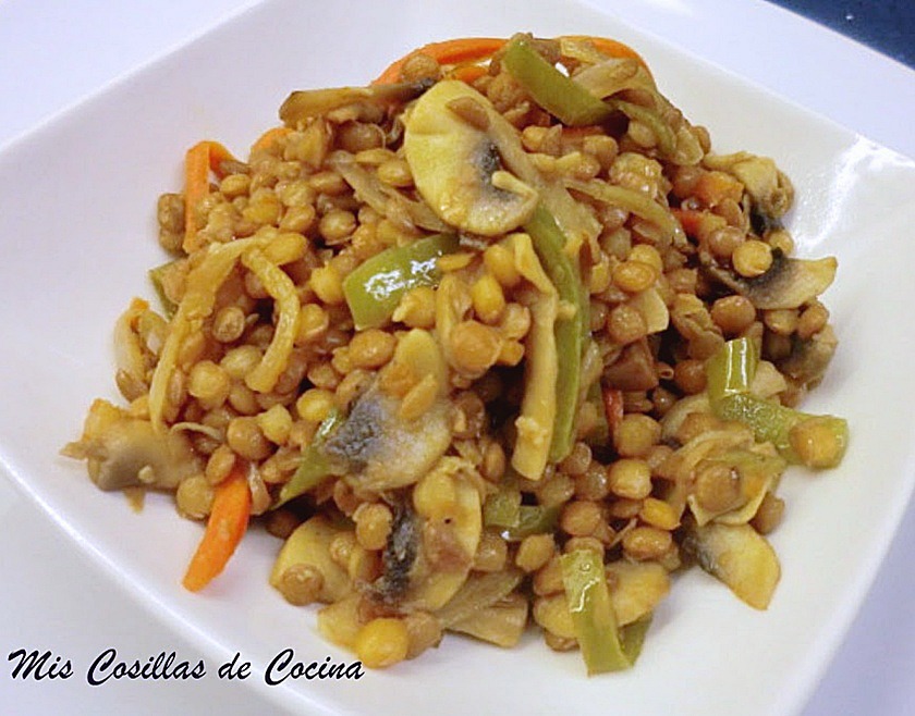 Lentejas Salteadas Con Verduras
