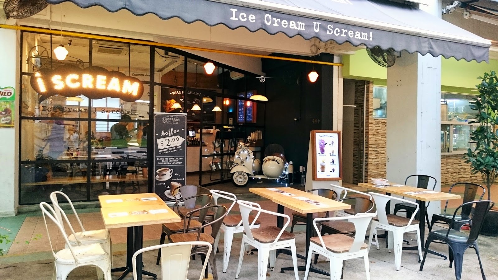 Frontage of Iscream Ice cream Parlor 89 Bedok North Ave 4