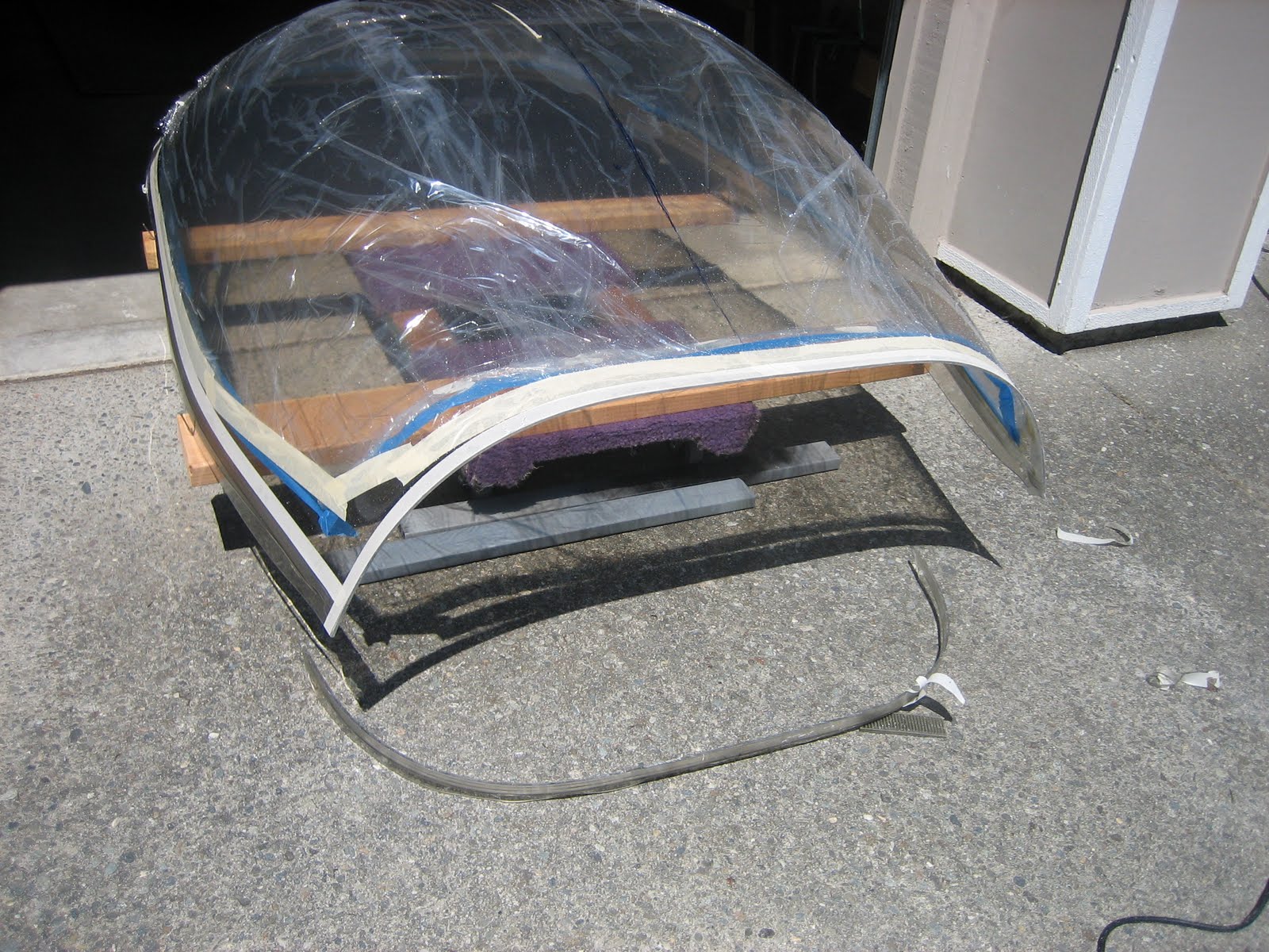 Chad and Bekah's RV7 Canopy Cutting Day 1