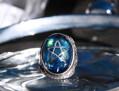 crack blue angel heart ring by alex streeter