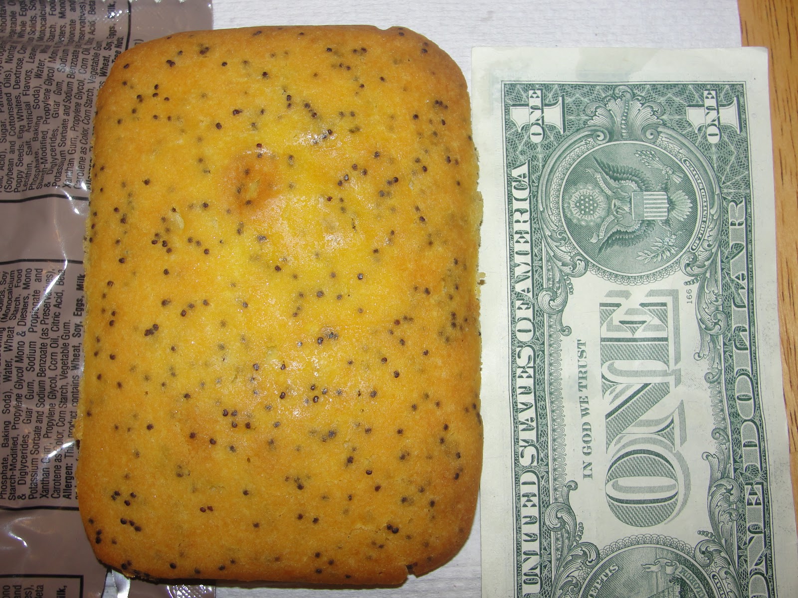 Planning And Foresight MRE Monday Almond Poppy Seed Pound Cake