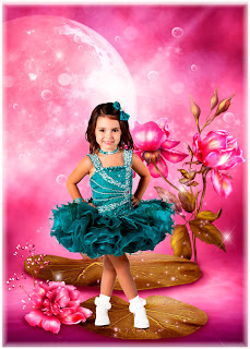 Template PSD Fantasia menina