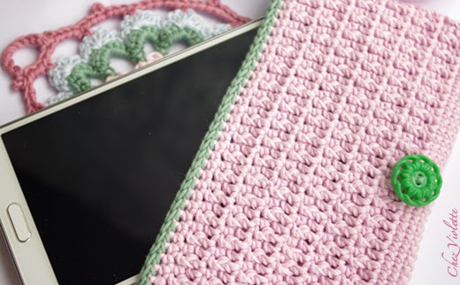 Tuto Etui de téléphone portable au crochet - Crochet Phone case DIY Pattern - Chez Violette