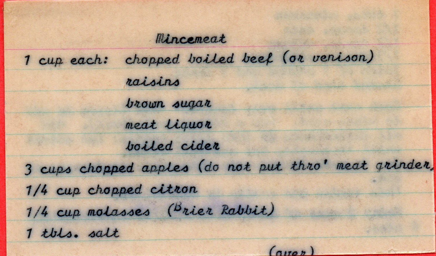 Thank God It's Pieday No Meat Mincemeat Pie