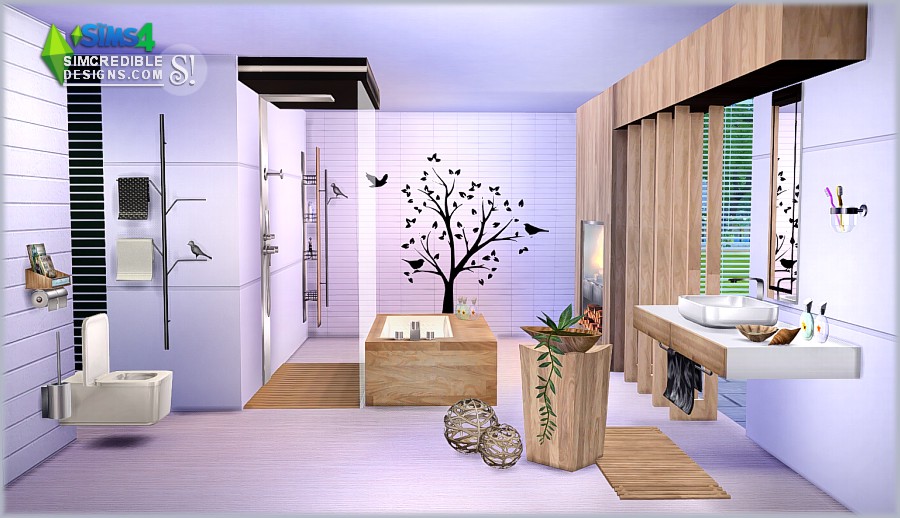 Sims 4 CC's The Best Bathrooms by SIMcredible! Designs
