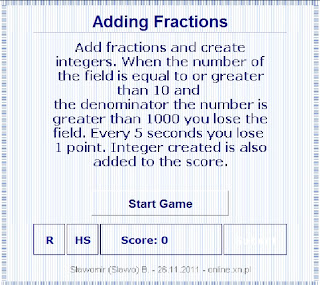 adding fractions math game