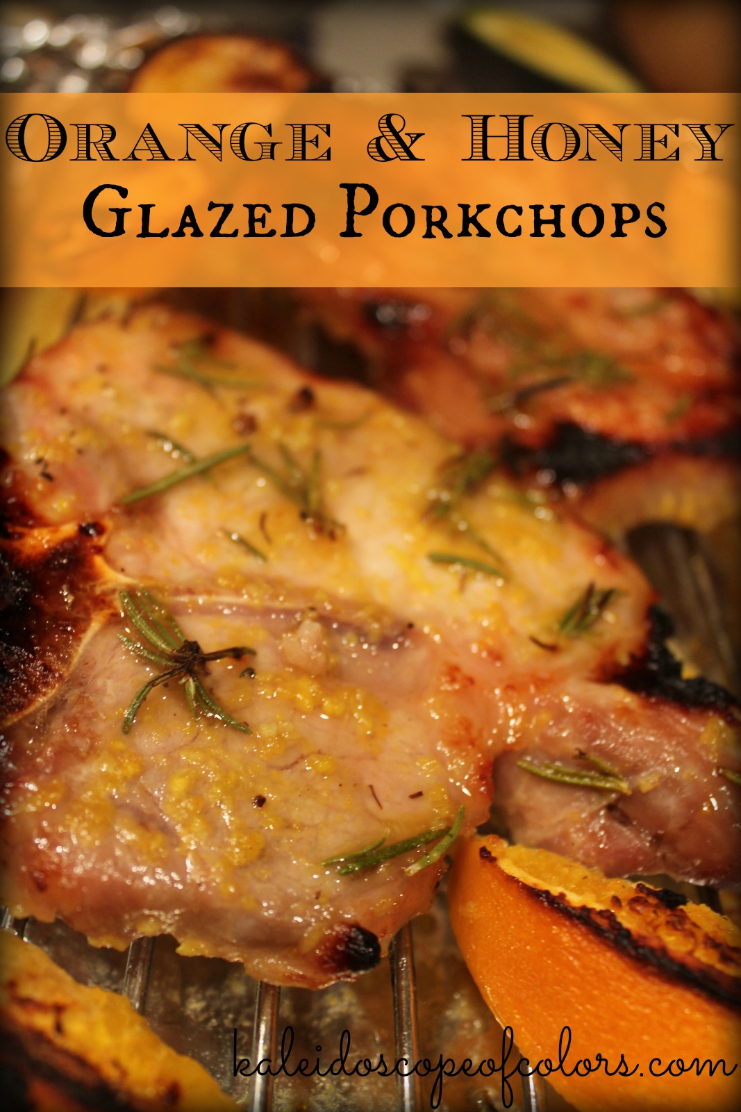 Kaleidoscope of Colors: Orange and Honey Glazed Pork Chops