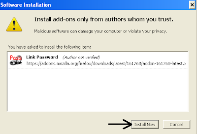 Software Installation of Link Password Add-on