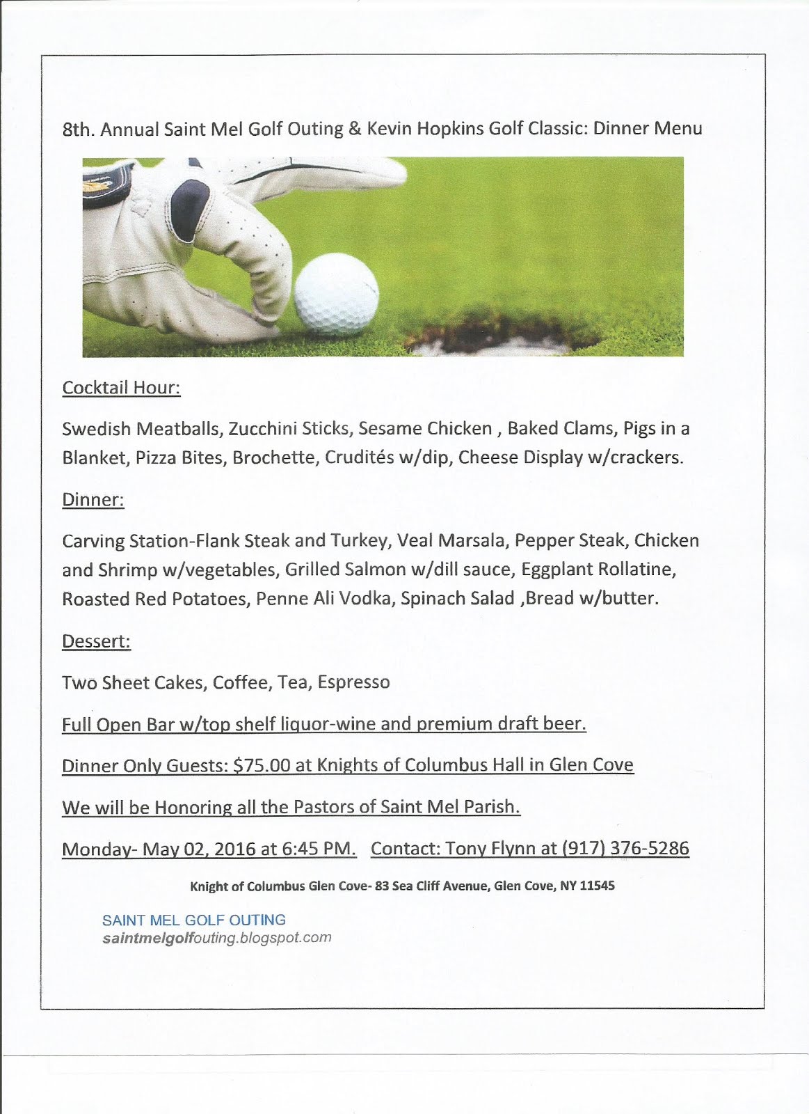 SAINT MEL GOLF OUTING