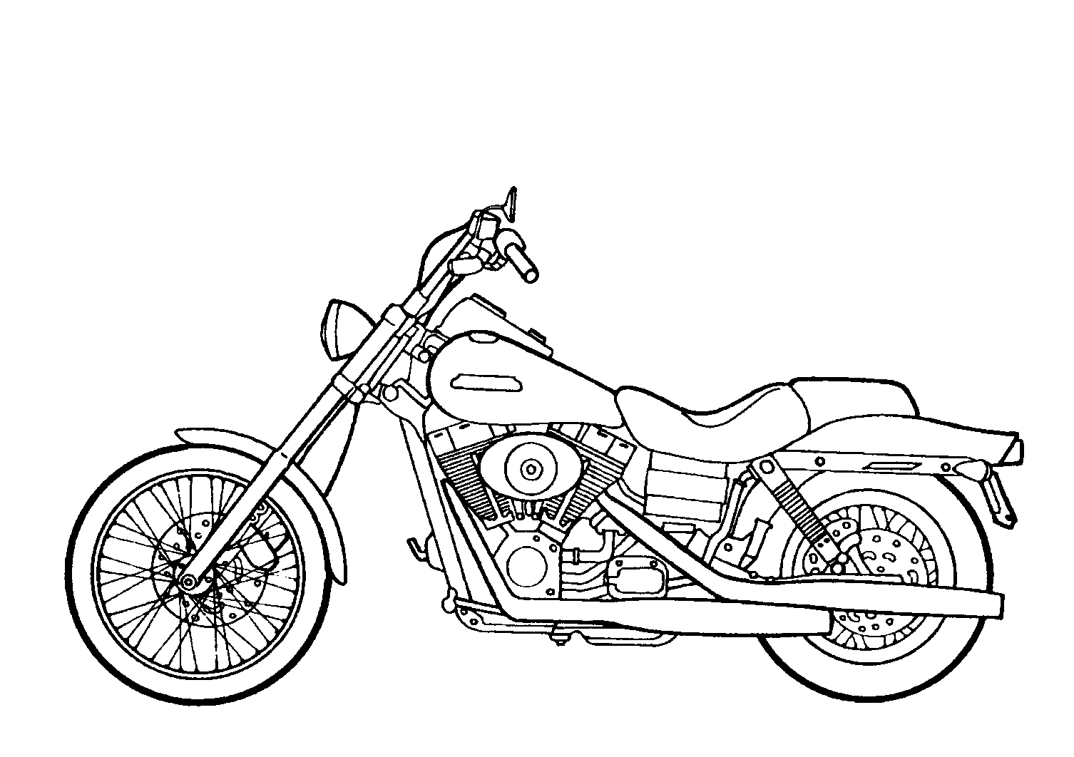 Motorcycle Coloring Drawing Free wallpaper