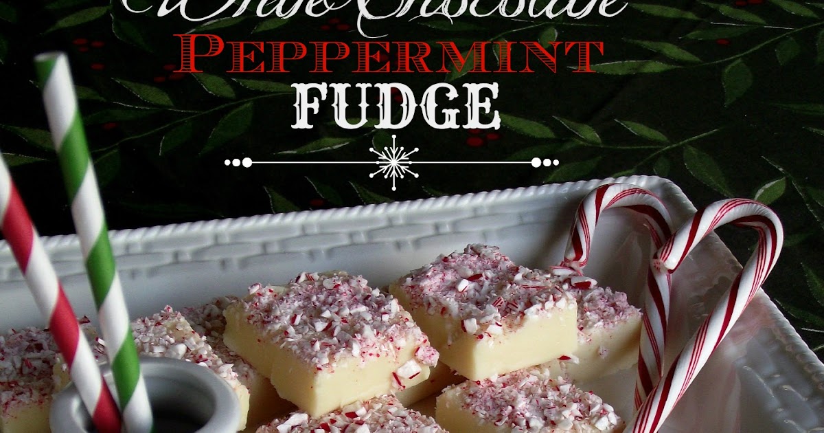 So Domesticated White Chocolate Peppermint Fudge...