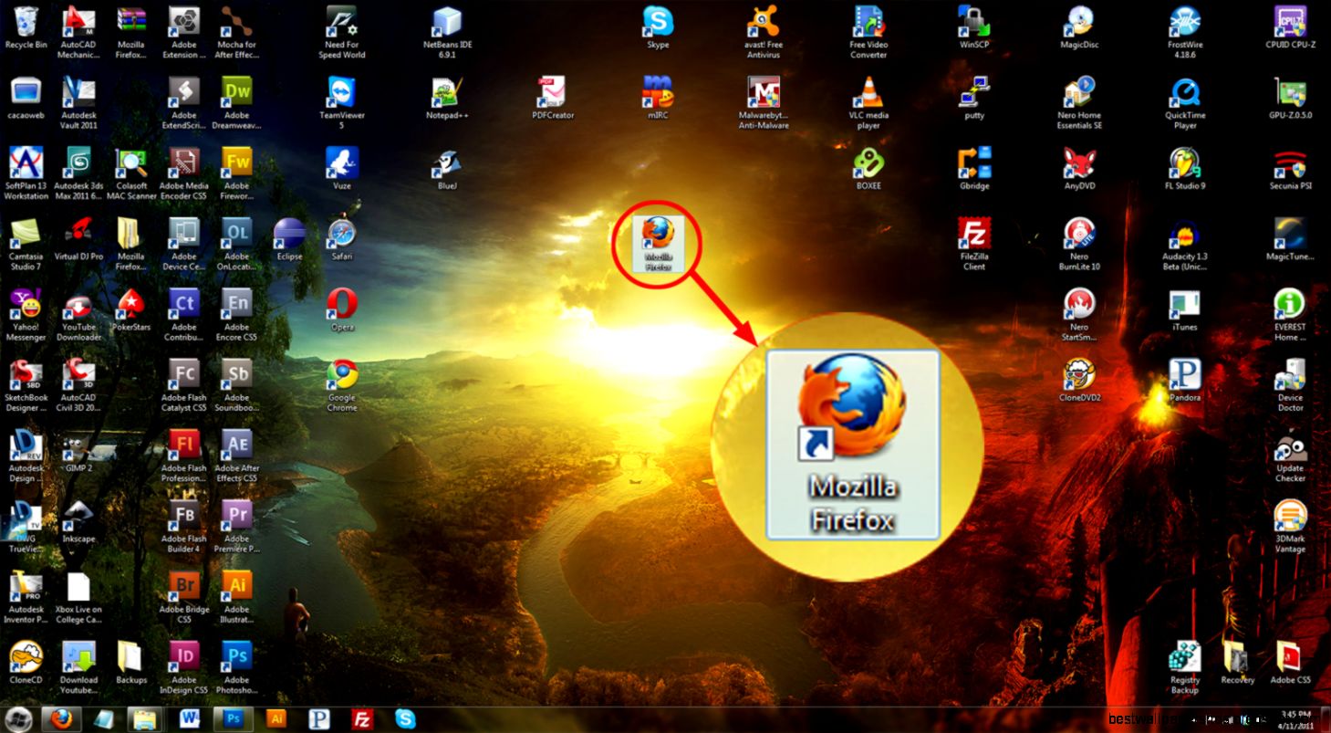 Firefox Shortcut on Desktop Firefox Shortcut on Desktop