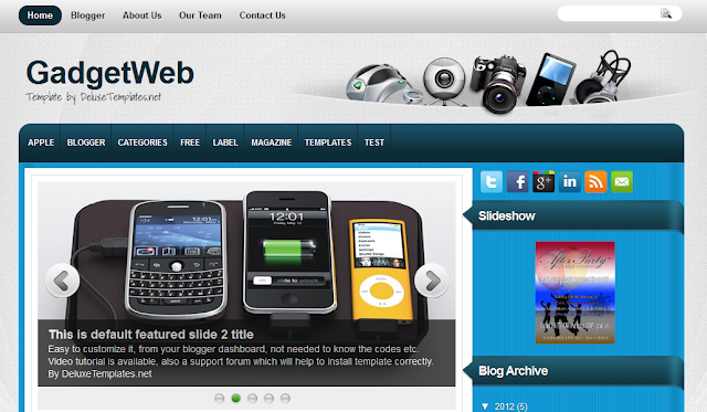 Gadget Web Blogger Template