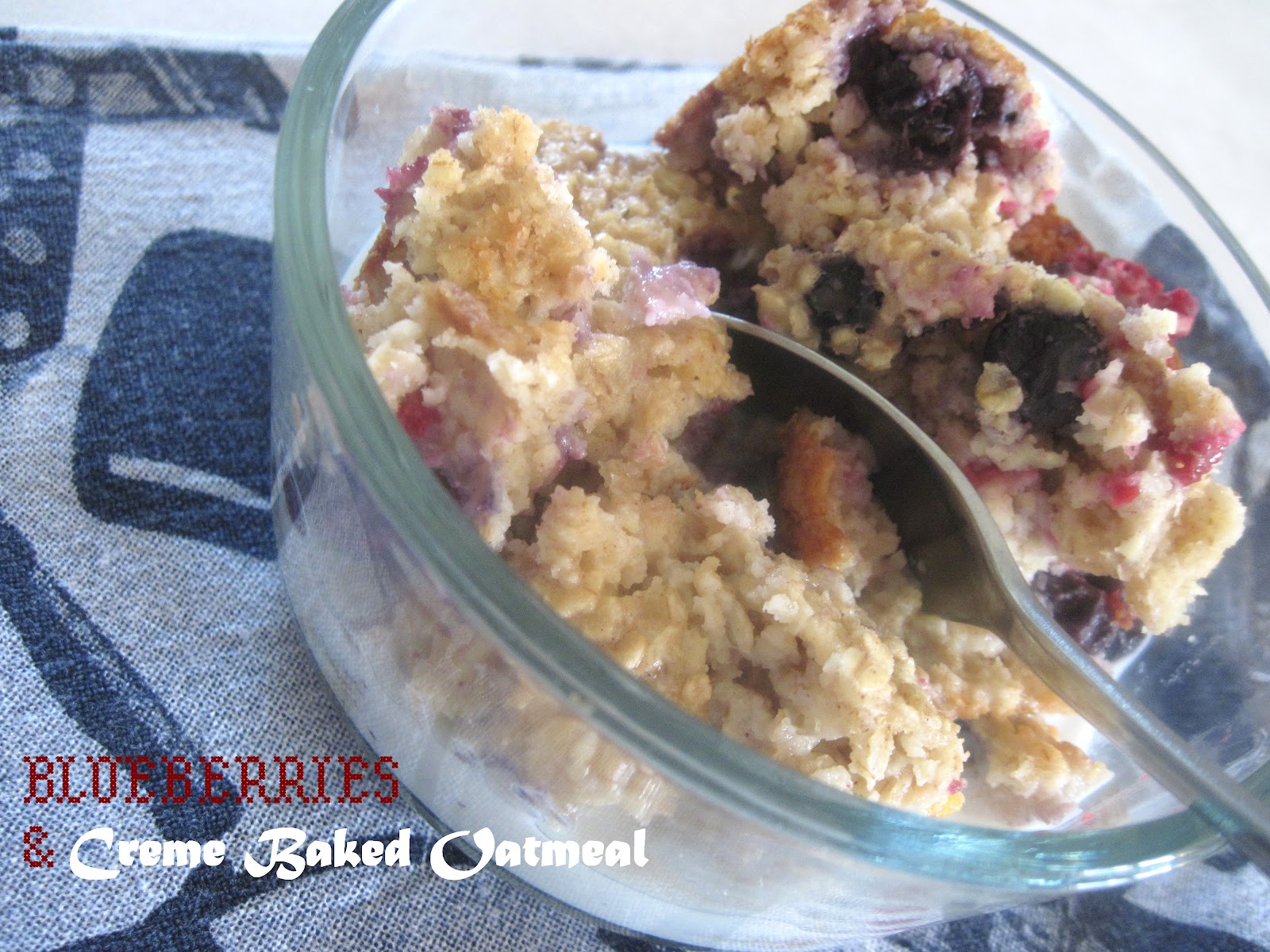 The Better Baker Blueberries & Creme Baked Oatmeal {Yogurt Based}